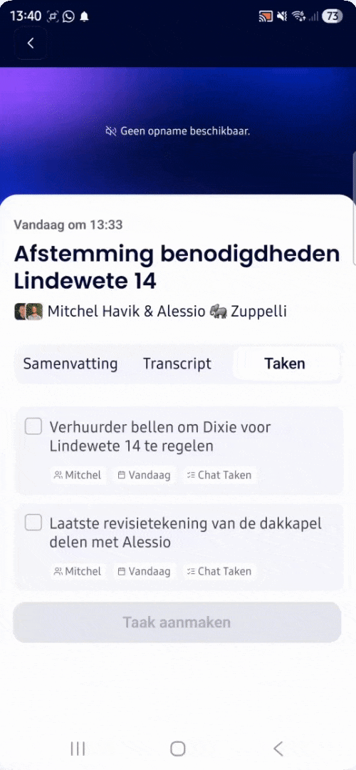 Accorderen taken