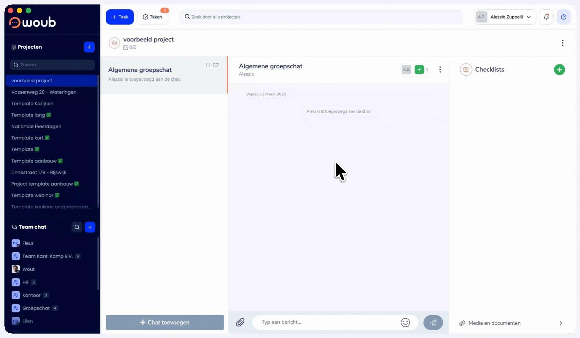 Uitnodigen teamleden
